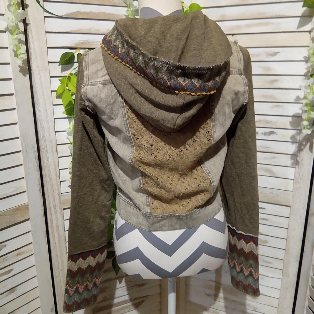 Miss Me Olive Green Jacket (1258) - Picture 5 of 10